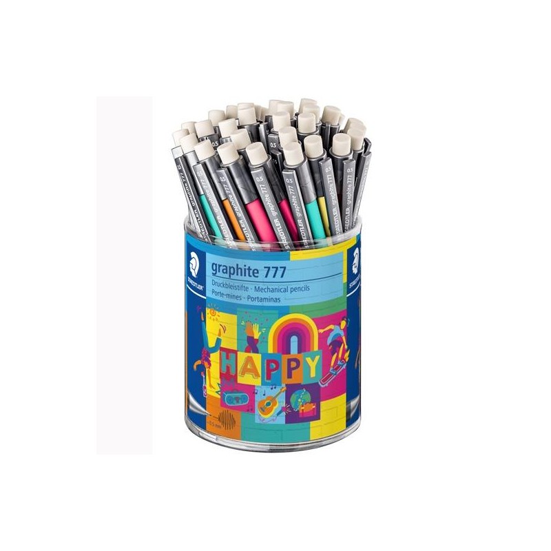 STAEDTLER BOTE EXPOSITOR 36 PORTAMINAS GRAPHITE 777 B 0,5MM HAPPY LINE C/SURTIDOS