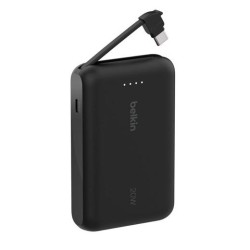 BELKIN CARGADOR POWER BANK 10K MAH 1 USB-C C/ CABLE INTEGRADO USB-C NEGRO