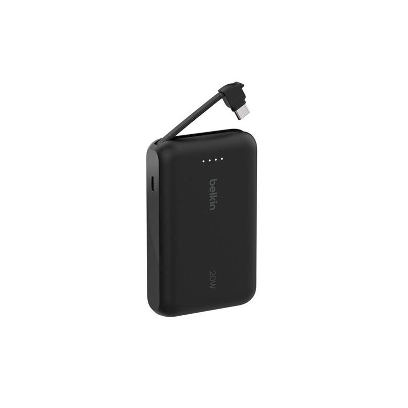 BELKIN CARGADOR POWER BANK 10K MAH 1 USB-C C/ CABLE INTEGRADO USB-C NEGRO