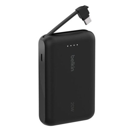 BELKIN CARGADOR POWER BANK 10K MAH 1 USB-C C/ CABLE INTEGRADO USB-C NEGRO