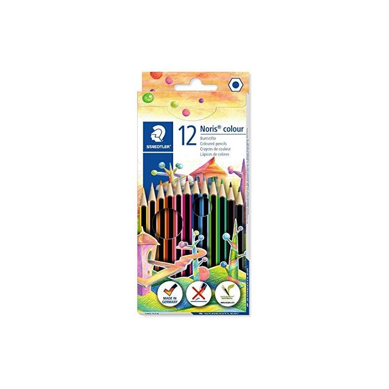 STAEDTLER LÁPIZ NORIS COLOUR WOPEX ECOLÓGICO ESTUCHE DE 12