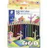 STAEDTLER LÁPICES DE COLORES NORIS COLOUR WOPEX ECOLÓGICO SURTIDOS ESTUCHE 18 UD