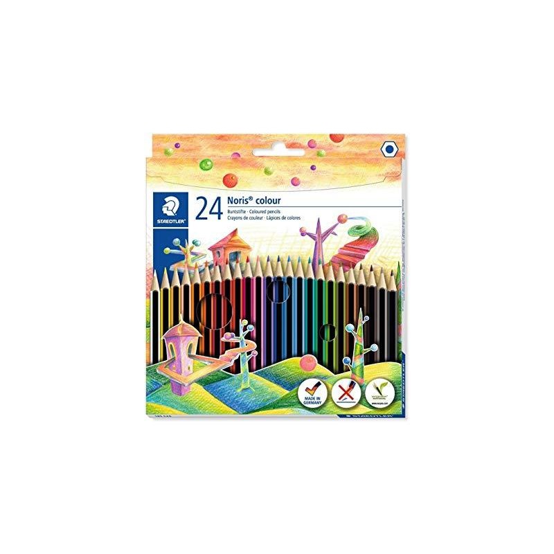STAEDTLER LÁPICES DE COLORES NORIS COLOUR WOPEX ECOLÓGICO SURTIDOS ESTUCHE 24 UD
