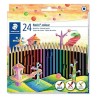 STAEDTLER LÁPICES DE COLORES NORIS COLOUR WOPEX ECOLÓGICO SURTIDOS ESTUCHE 24 UD