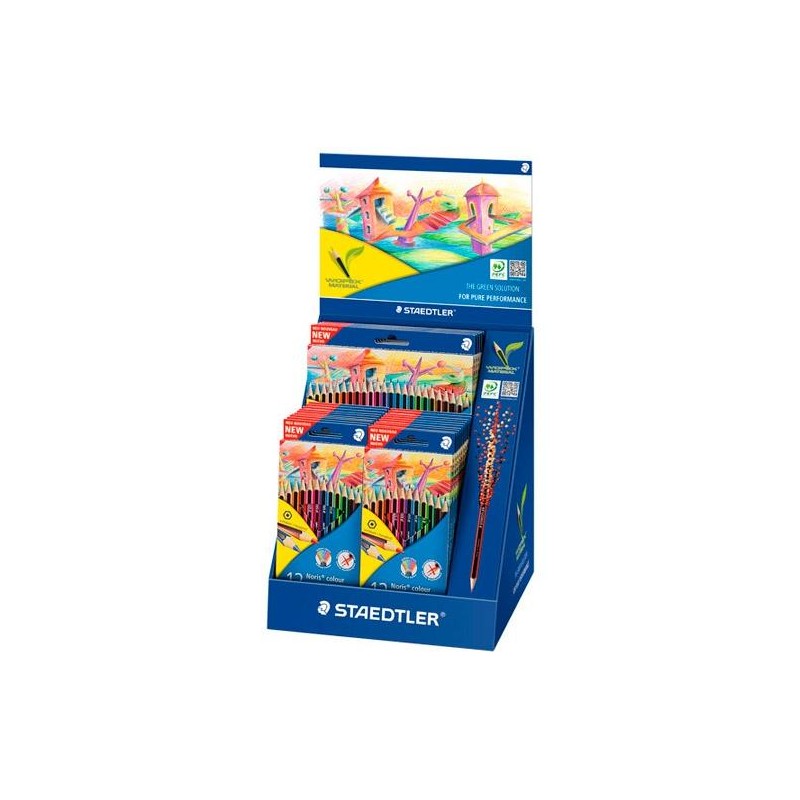 STAEDTLER LÁPICES DE COLORES WOPEX ECOLÓGICO C/SURTIDOS EXPOSITOR C12-20U - C24-5U-