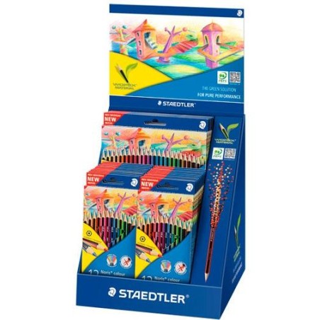 STAEDTLER LÁPICES DE COLORES WOPEX ECOLÓGICO C/SURTIDOS EXPOSITOR C12-20U - C24-5U-