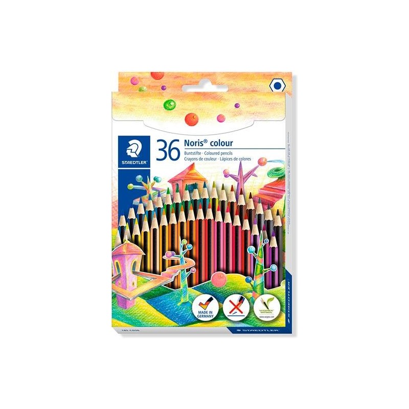 STAEDTLER LÁPICES DE COLORES NORIS COLOUR WOPEX ECOLÓGICO ESTUCHE 36U