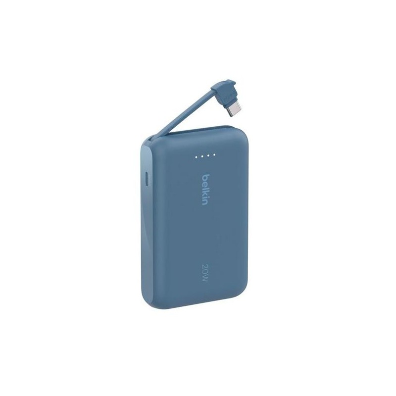 BELKIN CARGADOR POWER BANK 10K MAH 1 USB-C C/ CABLE INTEGRADO USB-C AZUL