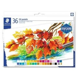 STAEDTLER CERAS BLANDAS PASTELES AL ÓLEO 70MM COLORES SURTIDOS ESTUCHE 36 UD