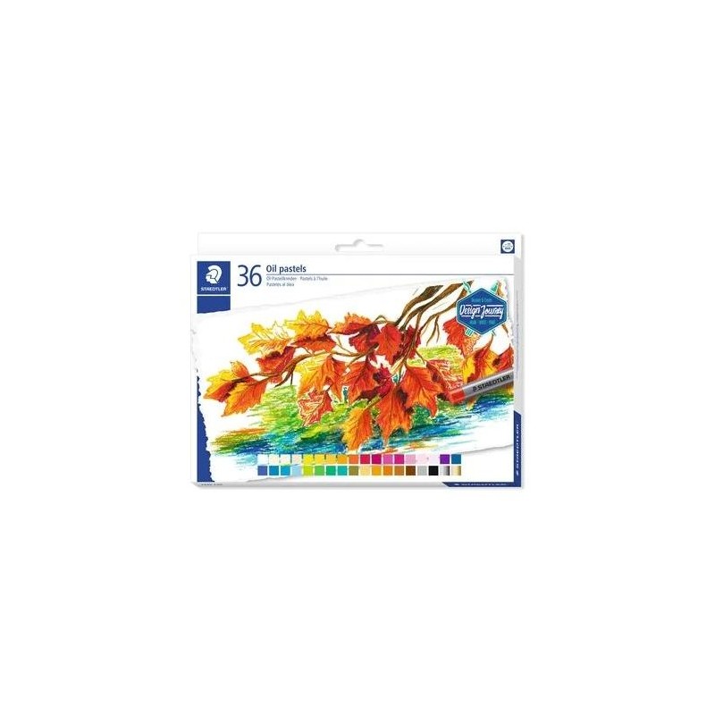 STAEDTLER CERAS BLANDAS PASTELES AL ÓLEO 70MM COLORES SURTIDOS ESTUCHE 36 UD