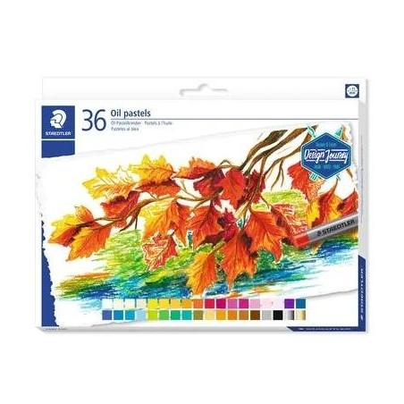 STAEDTLER CERAS BLANDAS PASTELES AL ÓLEO 70MM COLORES SURTIDOS ESTUCHE 36 UD