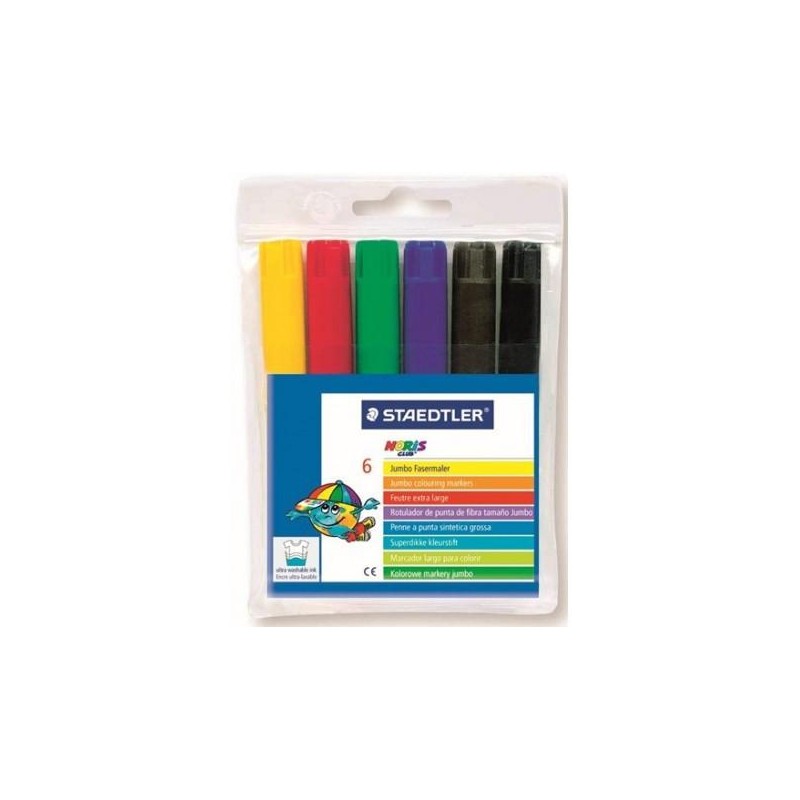STAEDTLER ROTULADOR GRUESO NORIS CLUB COLORES SURTIDOS ESTUCHE 6 UD