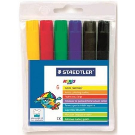 STAEDTLER ROTULADOR GRUESO NORIS CLUB COLORES SURTIDOS ESTUCHE 6 UD