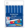 STAEDTLER ROTULADOR GRUESO NORIS CLUB AZUL ESTUCHE 6 UD