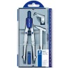 STAEDTLER SET DE COMPÁS ESCOLAR NORIS 550 ESTUCHE CON RUEDA CENTRAL ALARGADERA Y ADAPTADOR UNIVERSAL