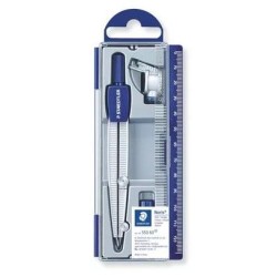 STAEDTLER COMPÁS ESCOLAR NORIS 550 CON TUBO DE MINAS Y ADAPTADOR UNIVERSAL