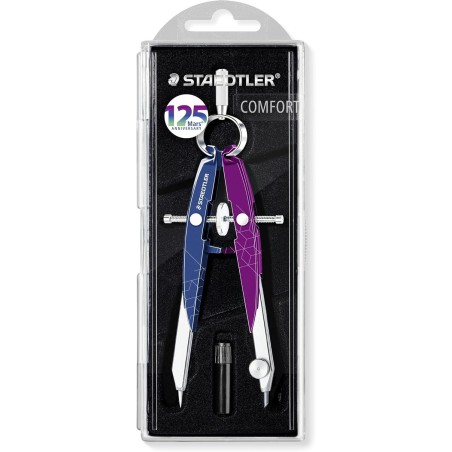 STAEDTLER COMPÁS METÁLICO DE PRECISIÓN MARS CON AJUSTE POR RUEDA AZUL/BAYAS SILVESTRES