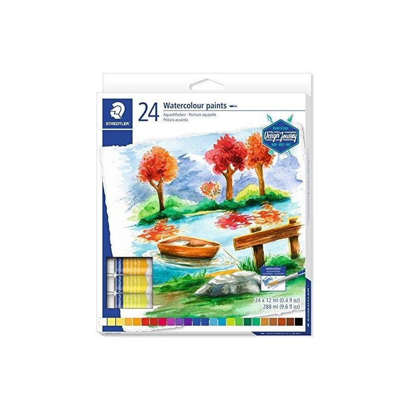 STAEDTLER ACUARELAS EN TUBO 12ML SURTIDOS ESTUCHE 24U