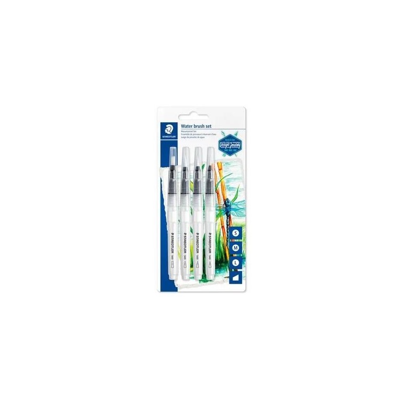 STAEDTLER PINCELES DE AGUA 949 CON PUNTAS DIFERENTES BLISTER 4UD
