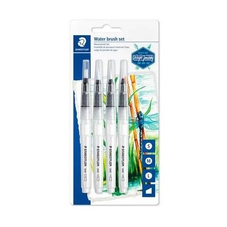 STAEDTLER PINCELES DE AGUA 949 CON PUNTAS DIFERENTES BLISTER 4UD