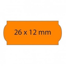 SWING ETIQUETAS ADHESIVAS REMOVIBLES OPEN PARA PRECIOS 26X12MM ROLLO 1500 NARANJA FLÚOR