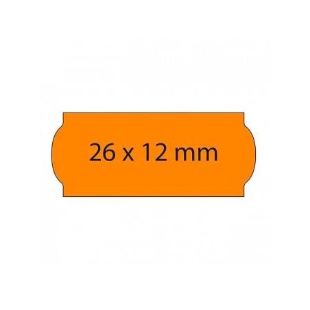 SWING ETIQUETAS ADHESIVAS REMOVIBLES OPEN PARA PRECIOS 26X12MM ROLLO 1500 NARANJA FLÚOR