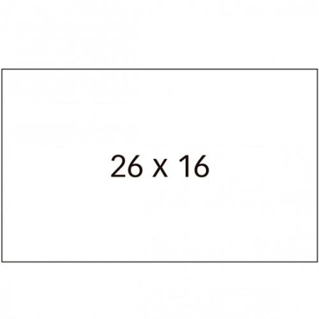 SWING ETIQUETAS ADHESIVAS PERMANENTE OPEN PARA PRECIOS 26X16MM ROLLO 1500 BLANCO