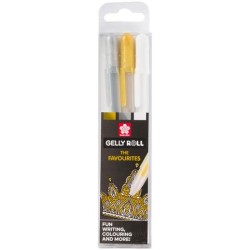 TALENS SAKURA ESTUCHE DE 3 BOLÍGRAFOS GELLY ROLL MIXED ORO/PLATA/BLANCO
