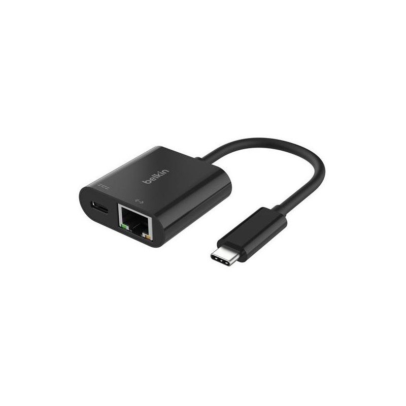 BELKIN CABLE ADAPTADOR USB-C A ETHERNET + CARGA 100W NEGRO