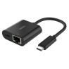 BELKIN CABLE ADAPTADOR USB-C A ETHERNET + CARGA 100W NEGRO