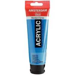 TALENS AMSTERDAM STANDARD SERIES COLORES ACRÍLICOS TUBO 120ML CIAN PRIMARIO