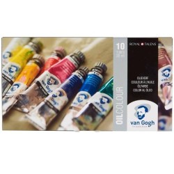 TALENS VAN GOGH ESTUCHE BÁSICO DE PINTURAS AL ÓLEO CON 10 TUBOS DE 20ML COLORES SURTIDOS