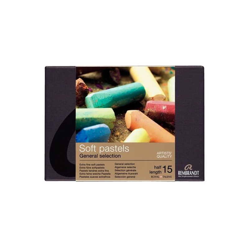 TALENS TIZAS REMBRANDT 300C15.5 COLORES PASTELES SUAVES SET INICIACIÓN 15 UD