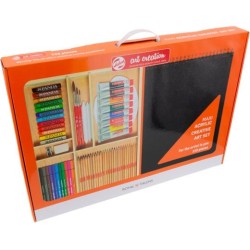 TALENS ART CREATION SET CREATIVO 158 PIEZAS MAXI ACRÍLICO CAJA MADERA