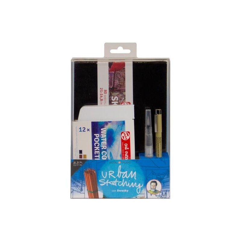 TALENS SET URBAN SKETCHING NEGRO