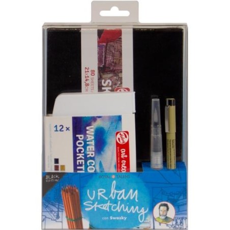 TALENS SET URBAN SKETCHING NEGRO