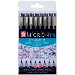 TALENS SAKURA ROTULADORES PIGMA MICRON PN COLORES SURTIDOS ESTUCHE 8 UD