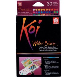 TALENS SAKURA KOI ACUARELAS WATER COLORS SKETCH BOX DE 30 C/SURTIDOS