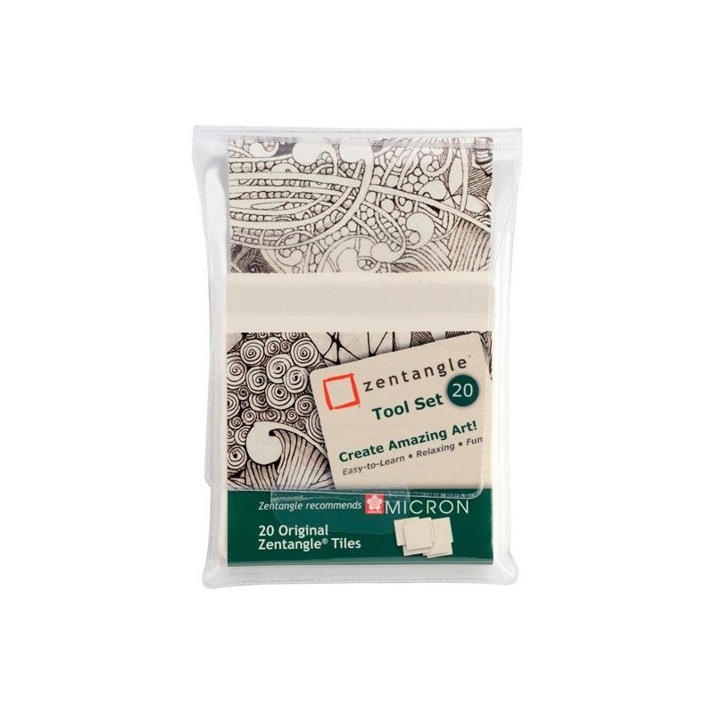 TALENS SAKURA ZENTANGLE TOOL SET 20 TARJETAS 89X89MM BLANCO