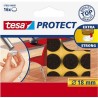 TESA FIELTRO PROTECTOR ANTIRASGUÑOS DIAMETRO Ø18MM MARRÓN -BLISTER 16U-