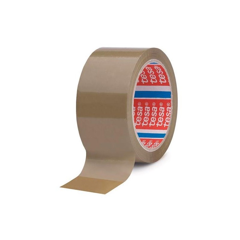 TESA PRECINTO PP CAUCHO NATURAL 66MX50MM MARRÓN