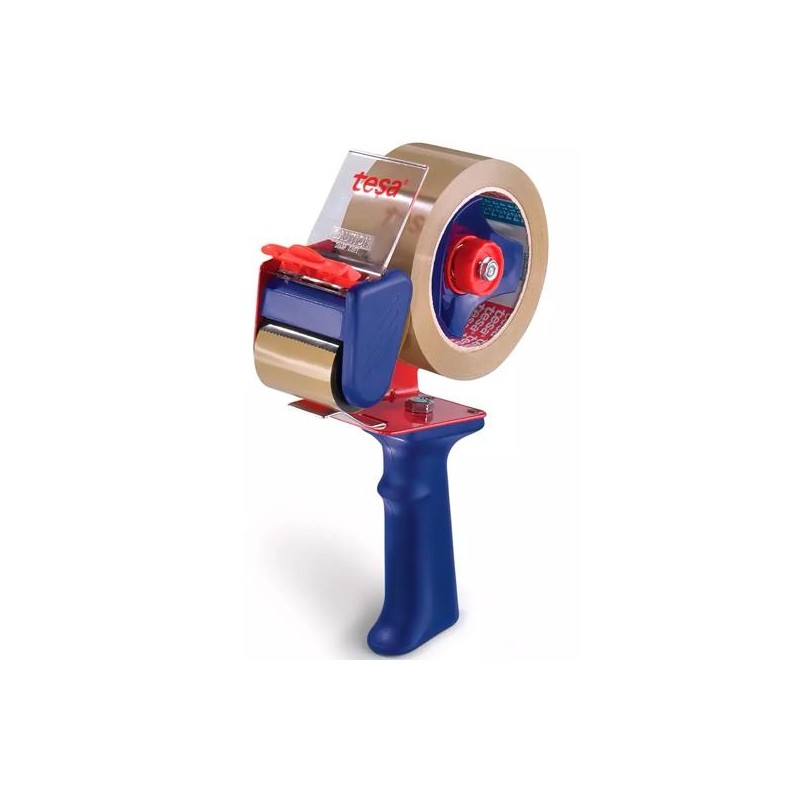 TESA DISPENSADOR DE CINTAS DE EMBALAJE TESAPACK ECONOMY 6300 PARA ROLLOS DE 66M ROJO/AZUL