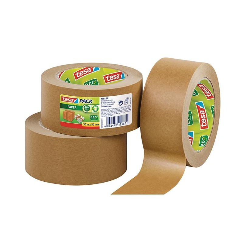 TESA CINTA DE EMBALAJE TESAPACK 50MX50MM PAPEL ECOLÓGICO