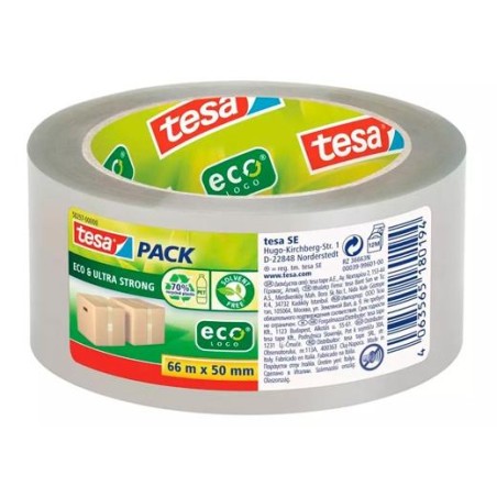 TESA CINTA EMBALAJE TESAPACK ECO 50MM X 66M ULTRAFUERTE TRANSPARENTE