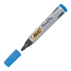 BIC MARCADOR PERMANENTE MARKING 2000 PUNTA REDONDA AZUL CAJA 12 UD