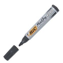 BIC MARCADOR PERMANENTE MARKING 2000 PUNTA REDONDA NEGRO CAJA 12 UD