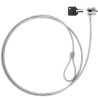 TOOQ CABLE DE SEGURIDAD TIPO KENSINGTON CON LLAVE PARA PORTÁTIL 1,5M PLATA