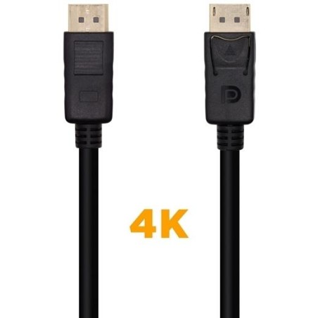 AISENS CABLE DISPLAYPORT V1.2 4K@60HZ DP/M - DP/M NEGRO 1,0M