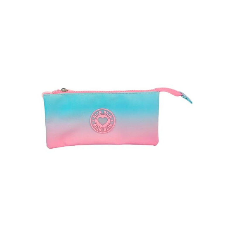 TOYBAGS ESTUCHE TRIPLE BLIN BLIN GRADIENT PINK 11X23X5CM IMPERMEABLE