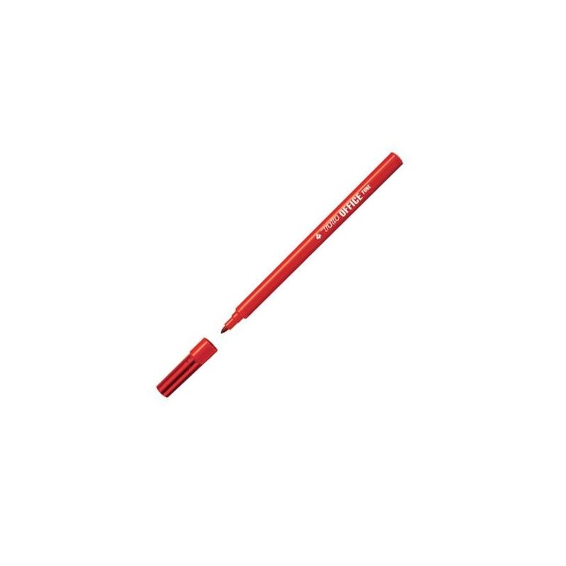 TRATTO OFFICE FINE ROTULADOR PUNTA DE FIBRA ROJO - 12U-